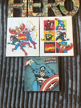 Marvel Comic Panels Wall Art - Red, Blue, Yellow, Black